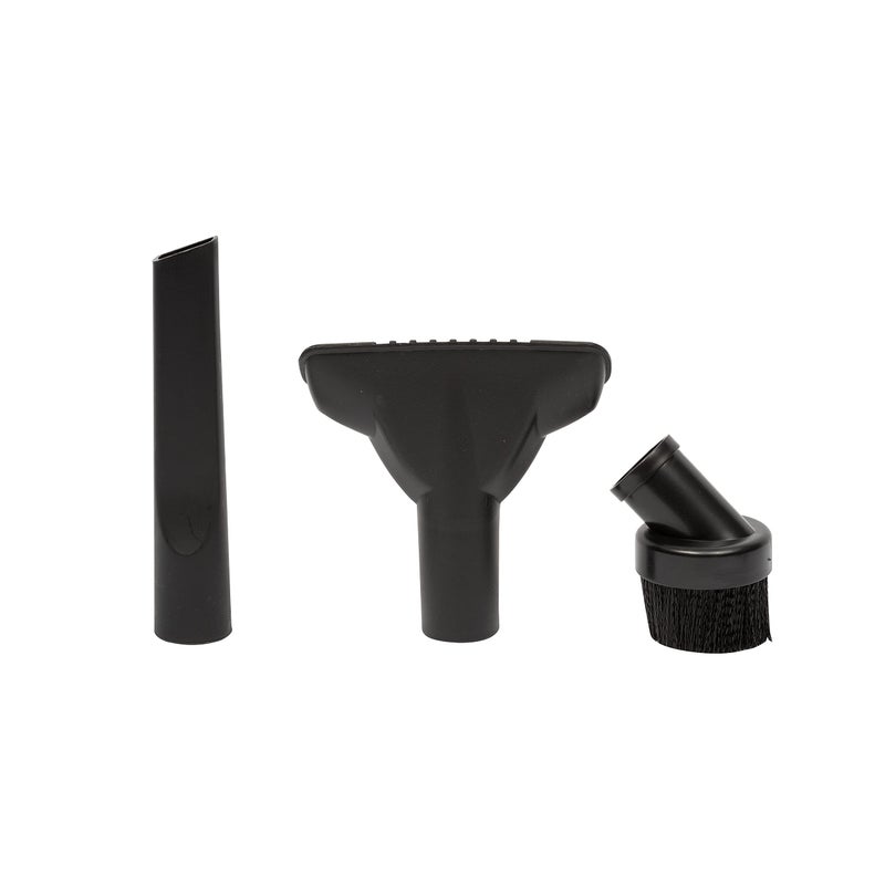 SHOPVAC Shop-Vac 9064300 1.25 Inch Diameter Cleaning Kit, Includes Round Brush, Crevice Tool, and Gulper Nozzle, Black, Ideal for Upholstery, Blinds, and Car Interiors (1-Pack) - Image 1